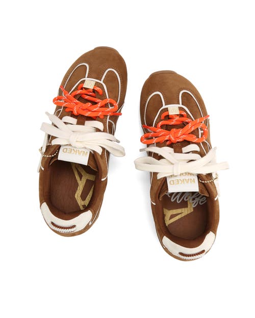 Naked Wolfe Adored Suede Sneaker In Brown
