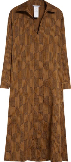 Max Mara Edwige Abstract Print King Sleeve Caftan Dress