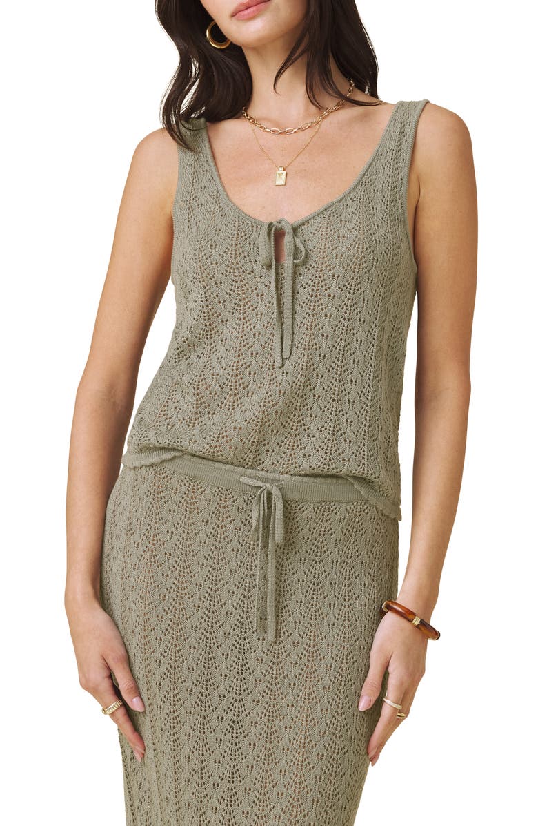 Splendid Eleni Pointelle Sweater Tank, Main, color,