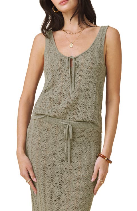 Eleni Pointelle Sweater Tank