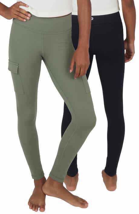 90 DEGREE BY REFLEX Kids' Two Pack PolarLux Cargo Pocket Leggings