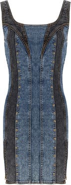 PCFG Free Heaven Two Color Denim Dress