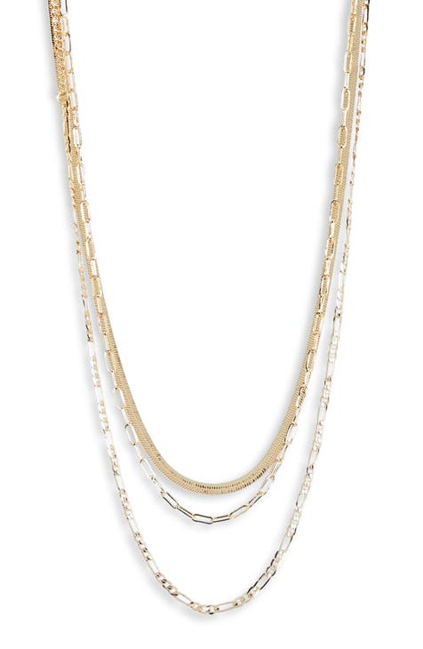 Mixed Chain Layered Necklace