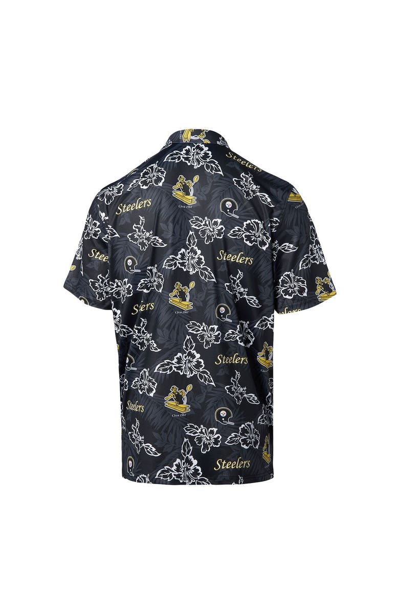 Reyn Spooner Men's Reyn Spooner Black Pittsburgh Steelers Throwback Pua Performance Polo, Alternate, color, Black