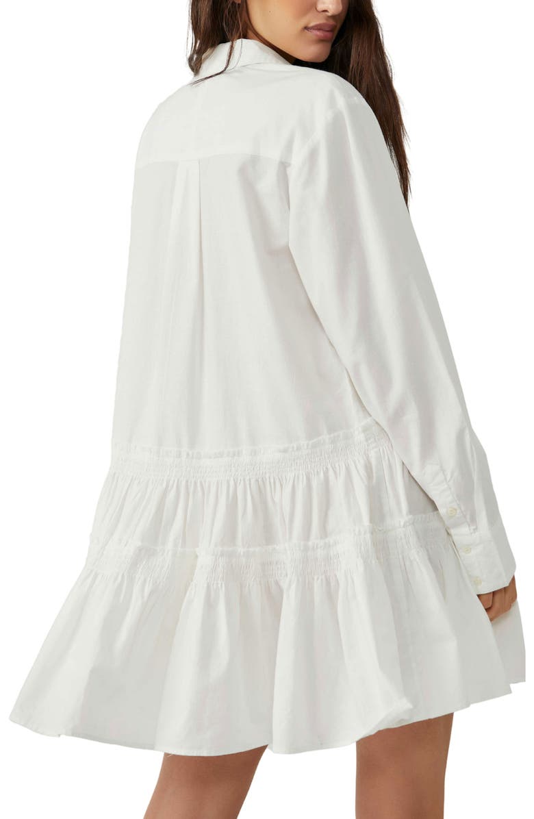 Free People Billie Long Sleeve Mini Shirtdress, Alternate, color,