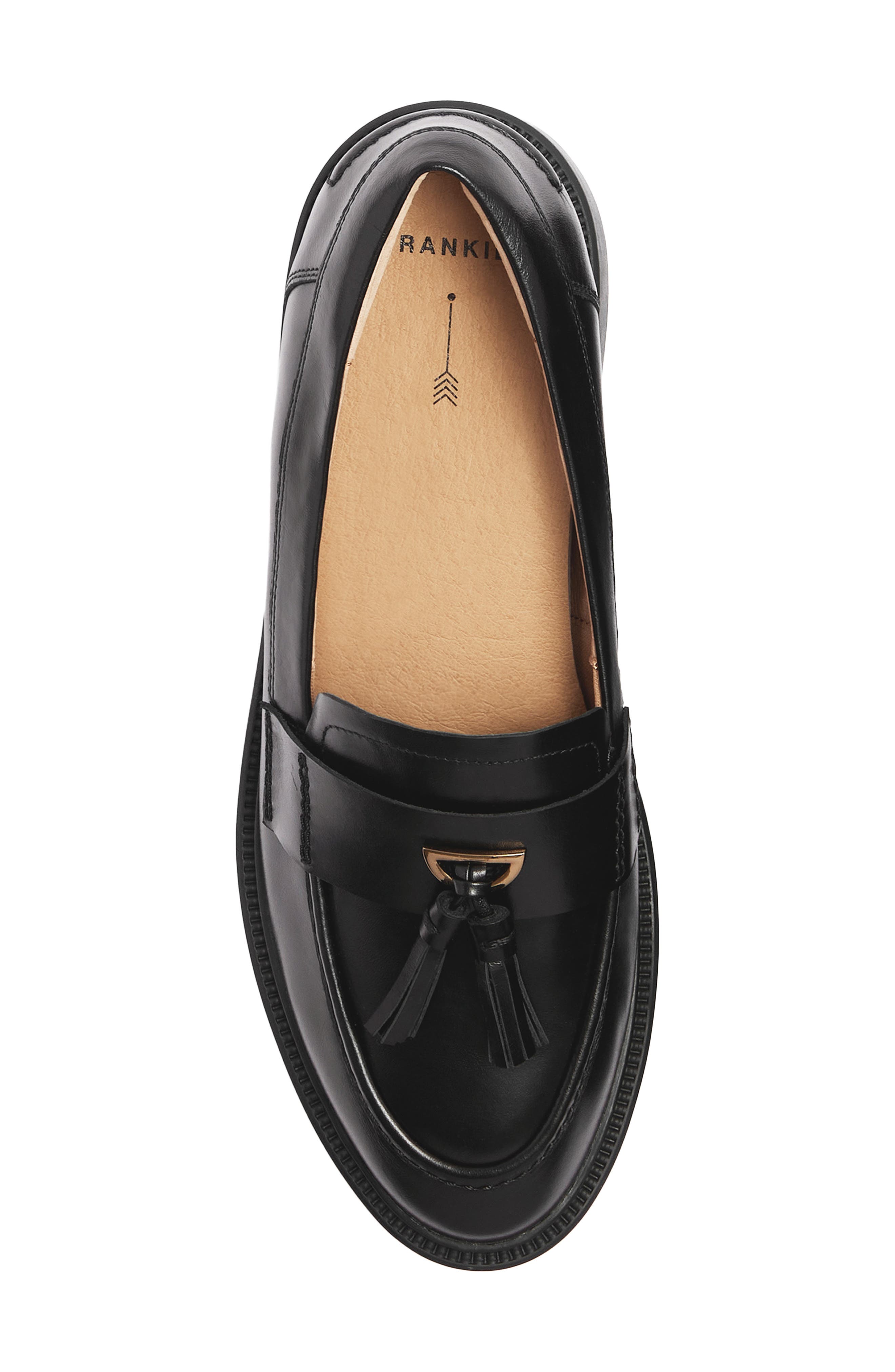 Octavia Leather Loafer, Alternate, color, BLACK POLISH