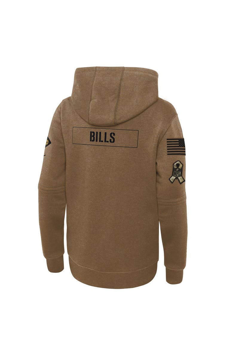 Nike Youth Nike  Brown Buffalo Bills 2023 Salute to Service Club Fleece Pullover Hoodie, Alternate, color, 
