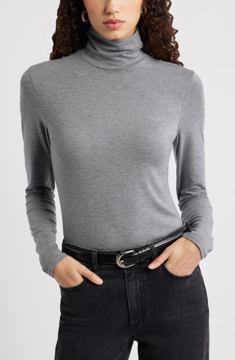 Turtleneck Knit Top