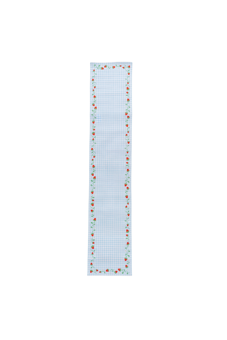 Strawberry Picnic Gingham Table Runner, Alternate, color, Assorted Pre-Pack