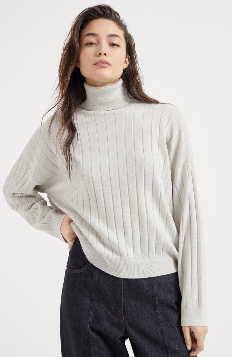 Brunello Cucinelli Turtleneck sweater with monili, Alternate, color,