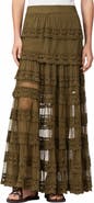 AllSaints Maggie Lace Ruffle Maxi Skirt