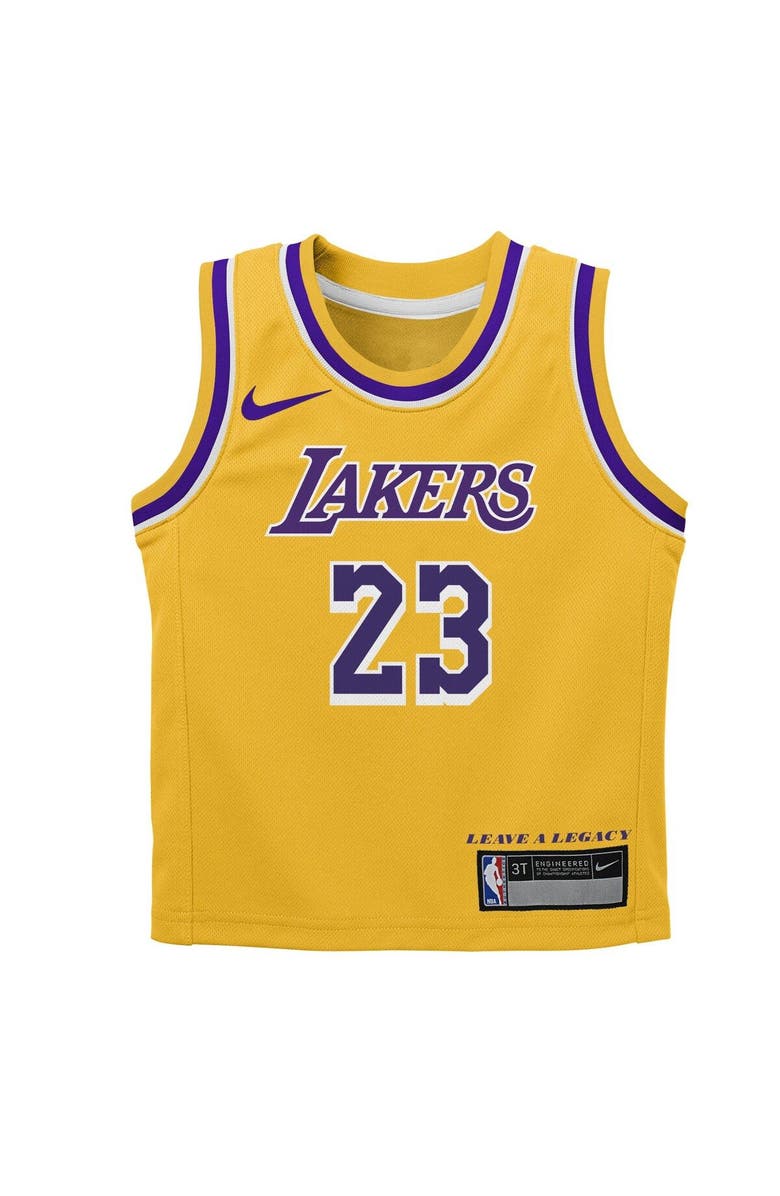 Nike Infant Nike LeBron James Gold Los Angeles Lakers Swingman Player Jersey - Icon Edition, Alternate, color,