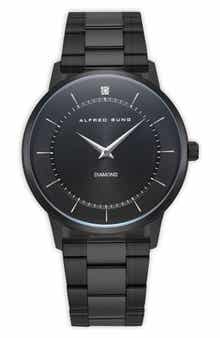 Alfred Sung Diamond Dial Bracelet Watch, 42mm