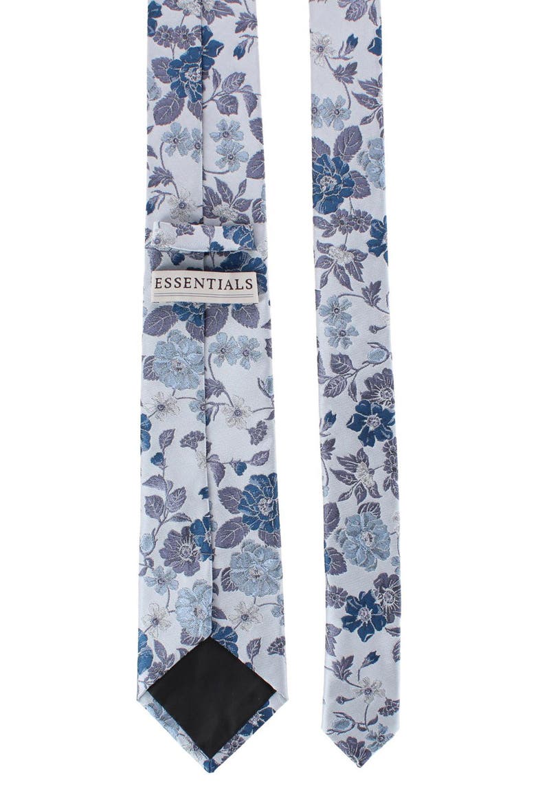 Necktie and Pocket Square Set, Alternate, color, SILVER