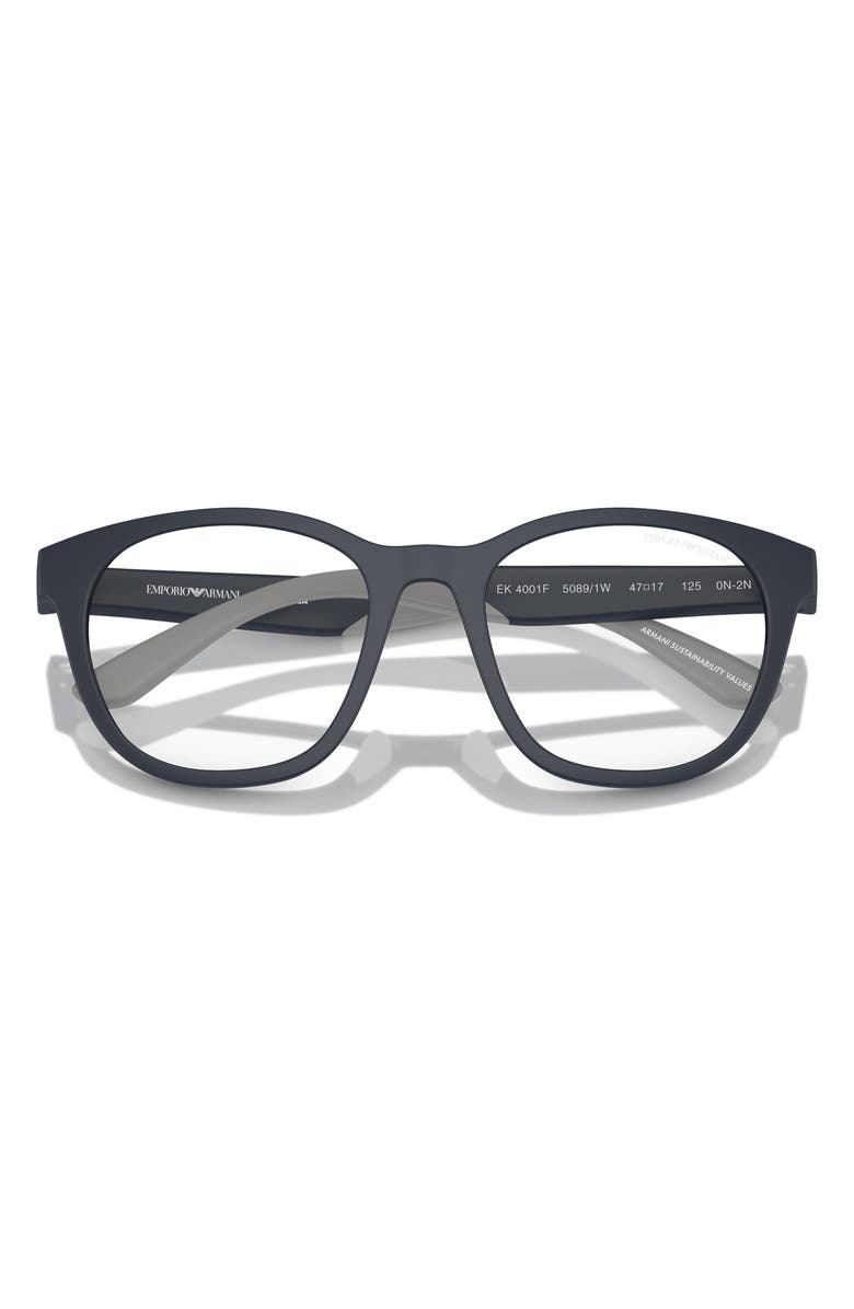 Emporio Armani 47mm Phantos Optical Glasses, Alternate, color, Matte Blue / Clear