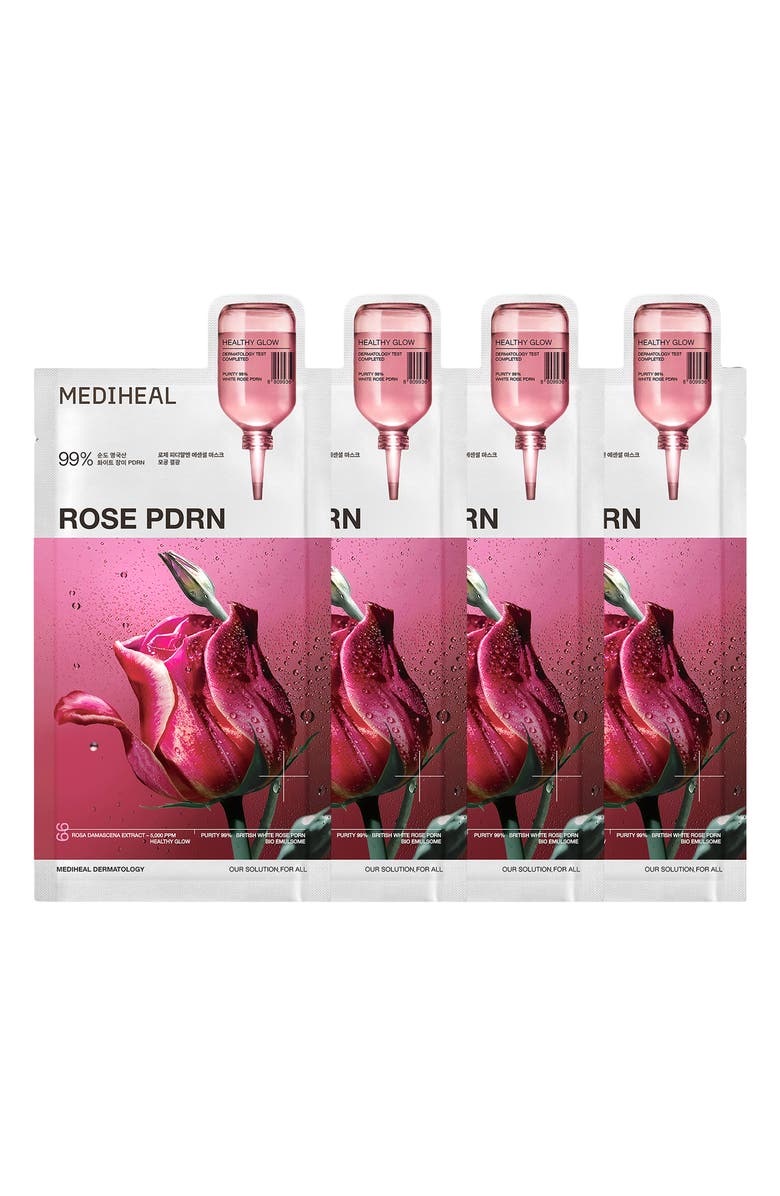 MEDIHEAL Rose PDRN Essential Mask Set, Main, color, Dark Red