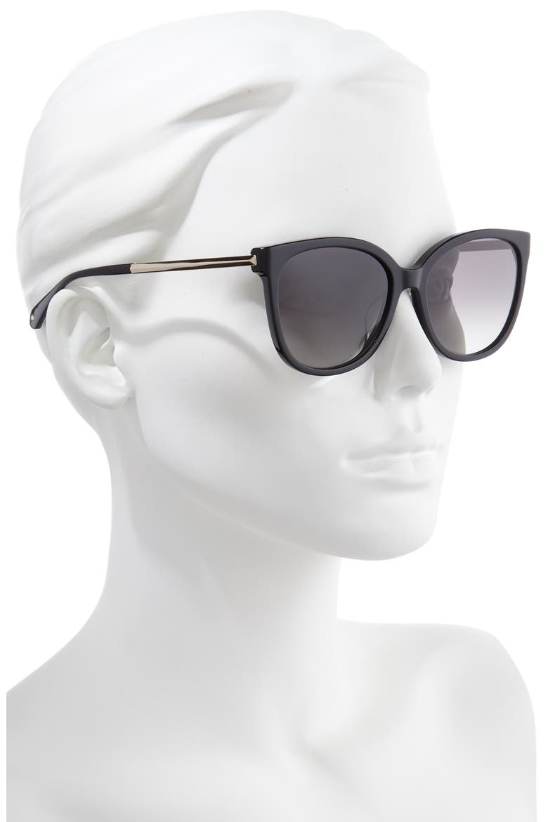 britton 55mm cat eye sunglasses, Alternate, color, BLACK/ GREY