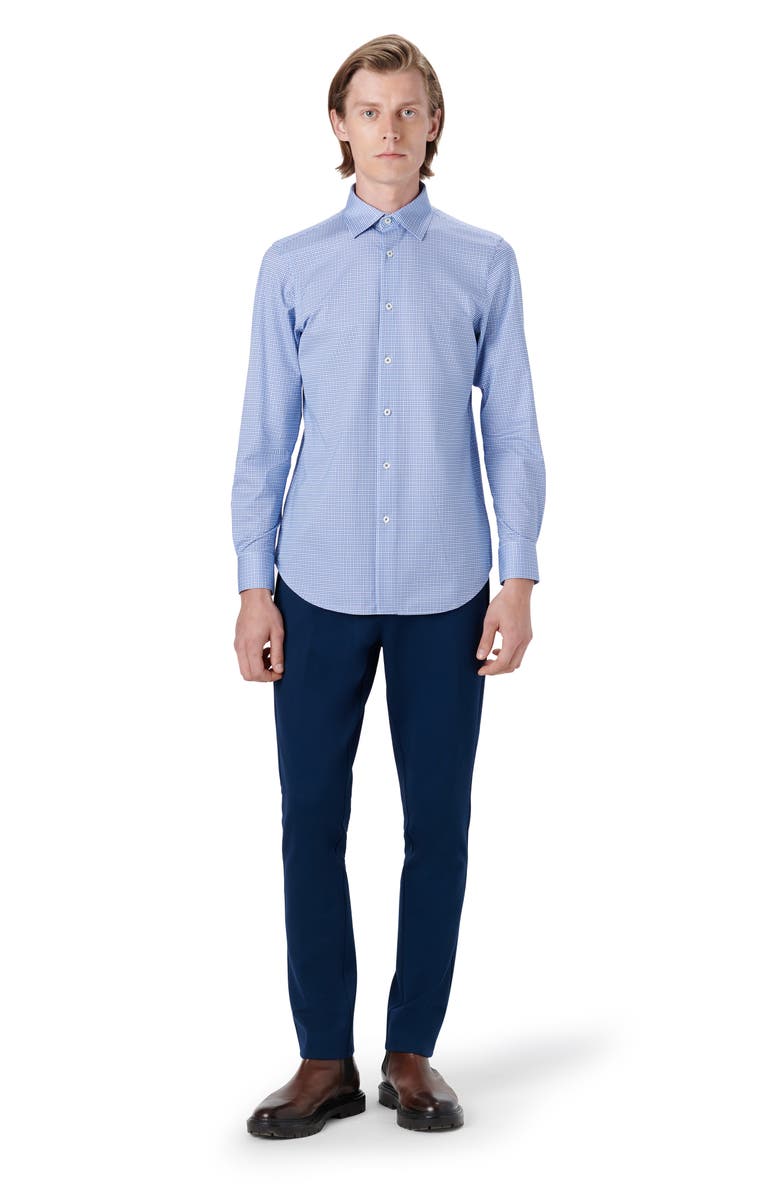 Bugatchi OoohCotton<sup>®</sup> Houndstooth Button-Up Shirt, Alternate, color,