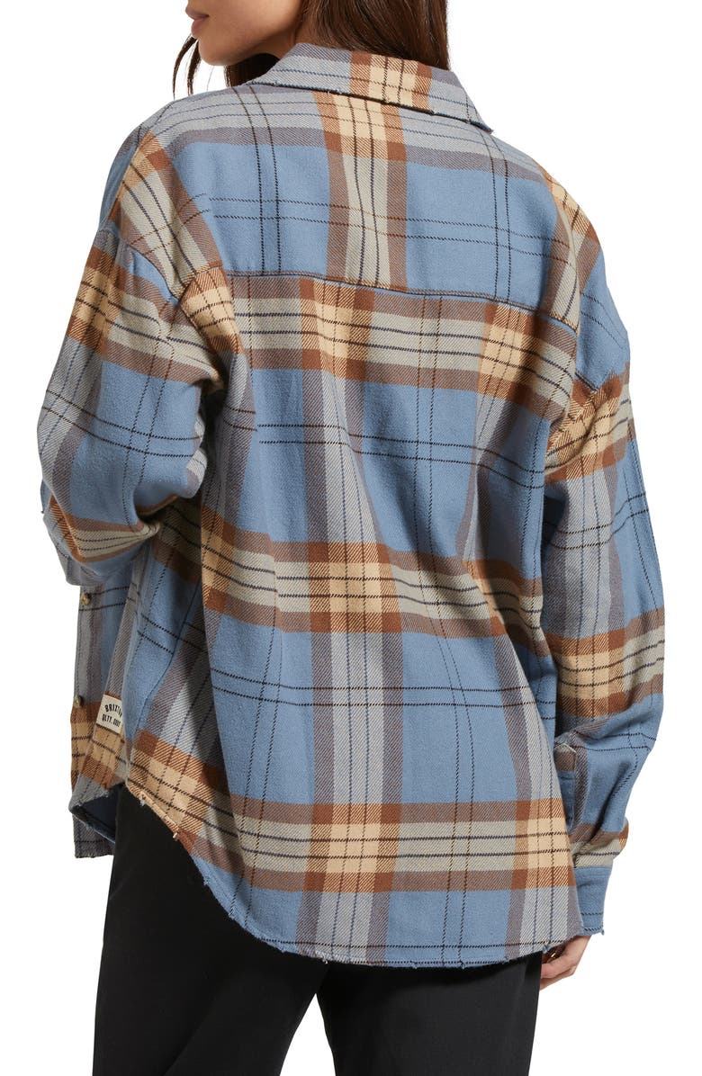 Brixton Bowery Relaxed Fit Flannel Button-Up Shirt, Alternate, color,