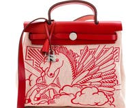 Pre-Owned Hermes Herbag Zip Pegase Pop Toile and Leather 31