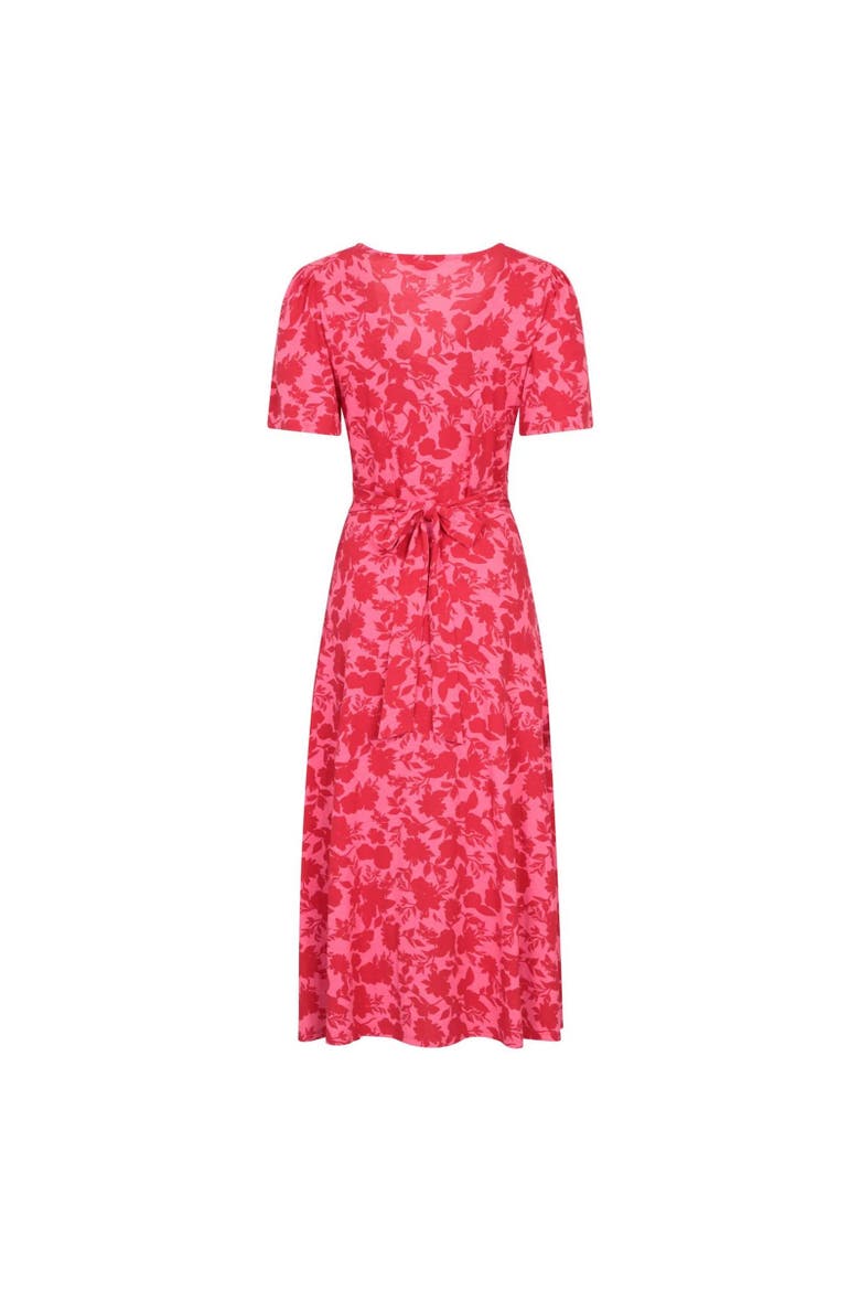 Como Flowers Midi Dress, Alternate, color, Coral