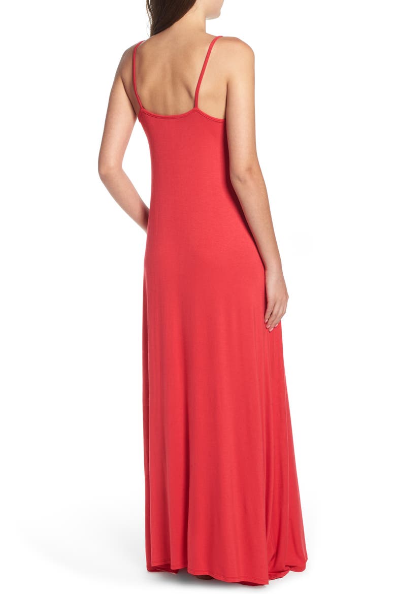 Maxi Dress, Alternate, color, RED LIPSTICK
