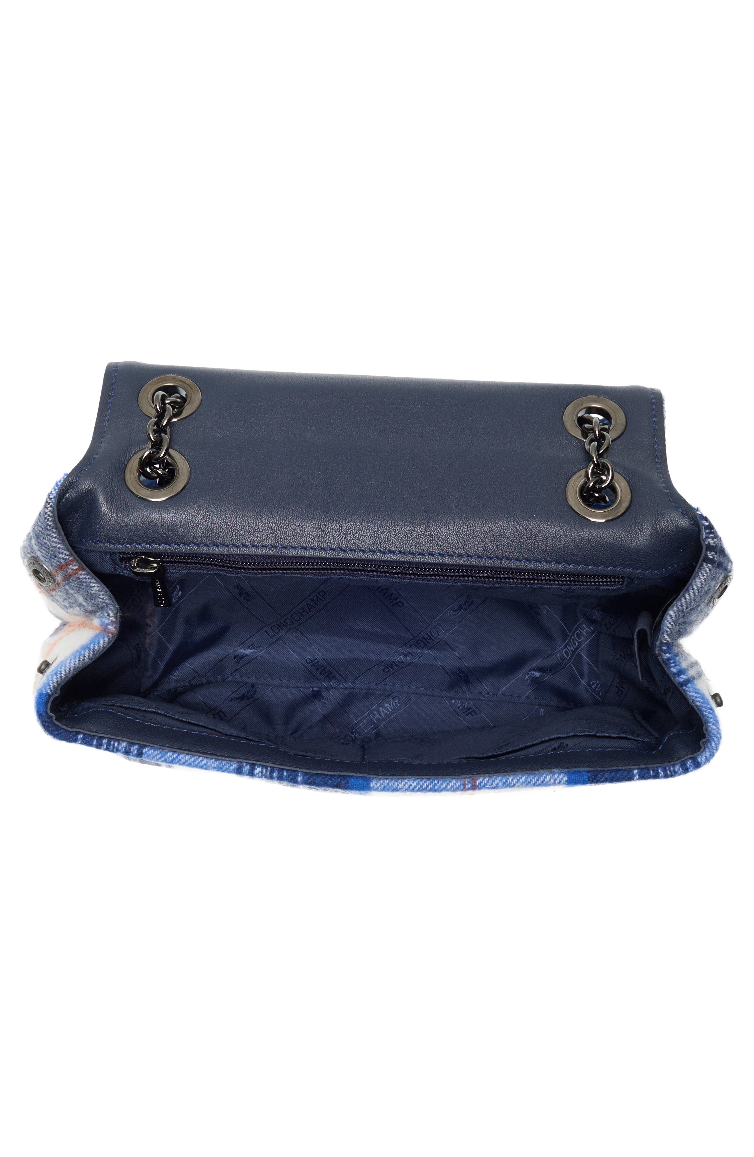 Small Brio Ecos Plaid Shoulder Bag, Alternate, color, NAVY