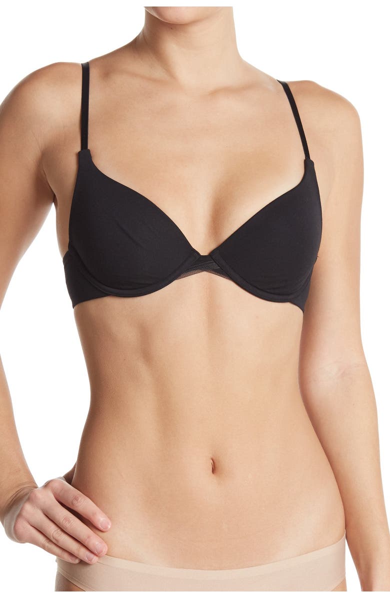 On Gossamer Cabana Cotton Blend Convertible Underwire Bra, Alternate, color, Black