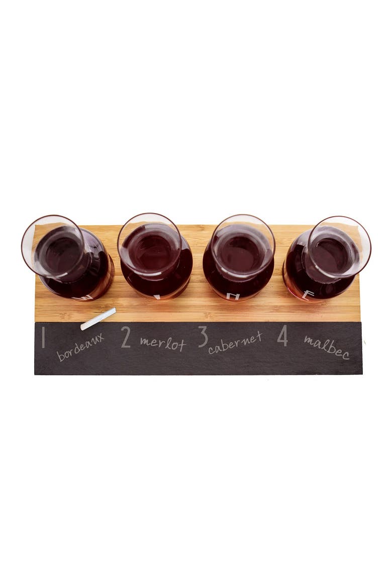 5-Piece Wine Tasting Flight, Alternate, color, BROWN