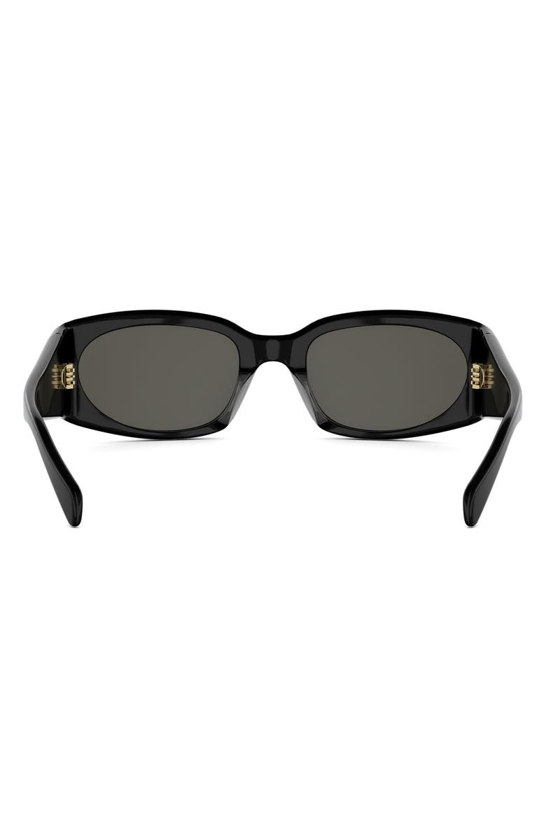 CELINE Journey 57mm Geometric Sunglasses, Alternate, color, Shiny Black / Smoke