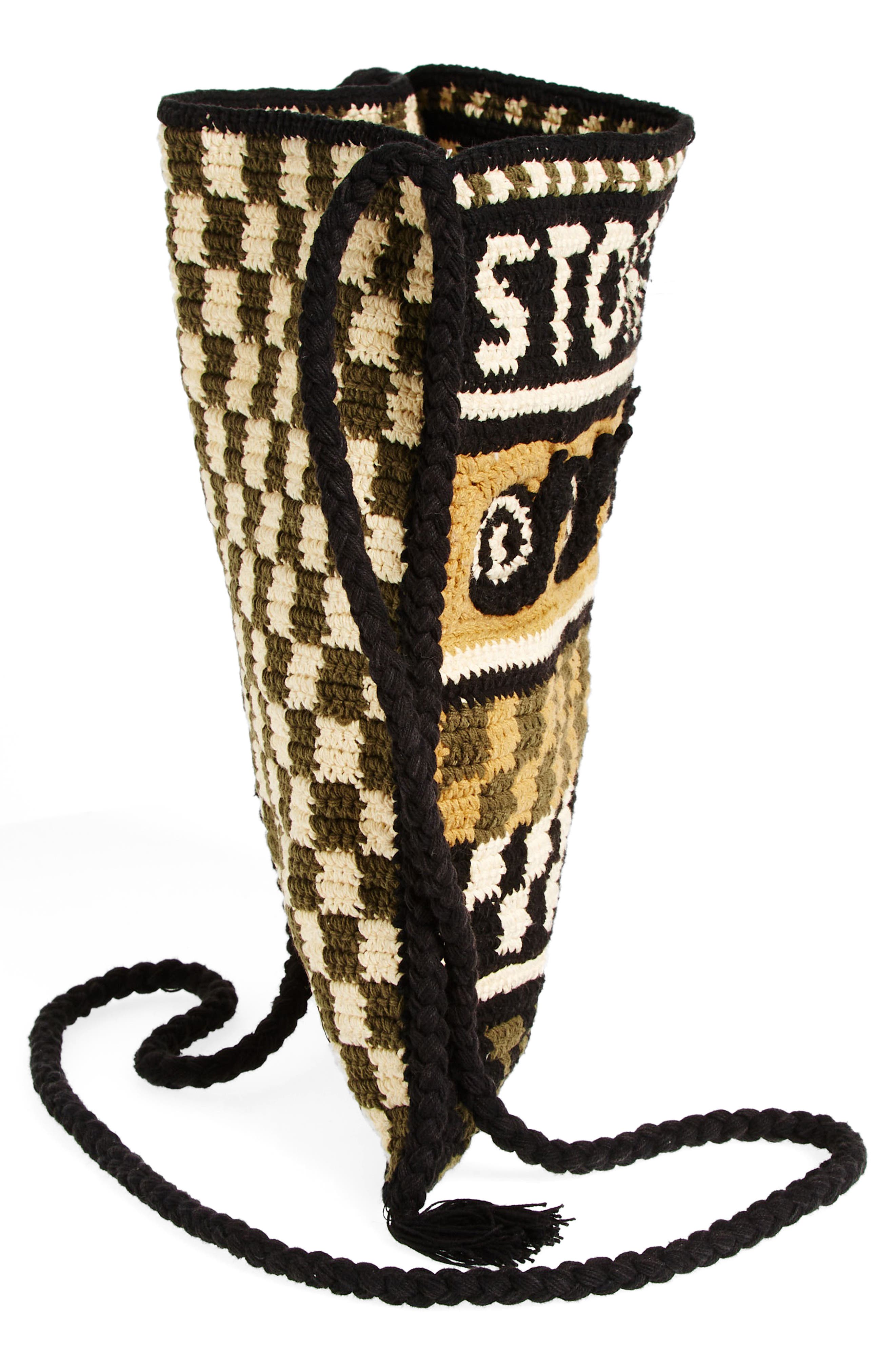 Story mfg. Stash Organic Cotton Crochet Crossbody Bag, Alternate, color, 