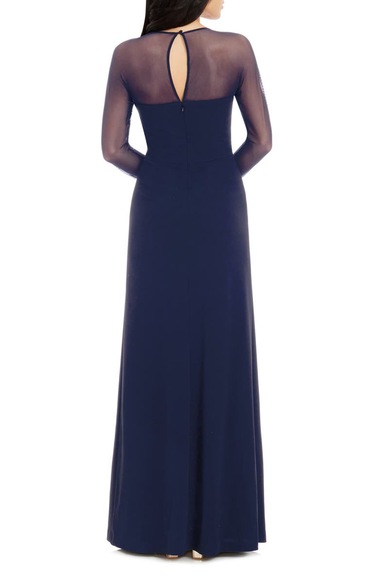 Maxwell Square Neck Long Sleeve Gown