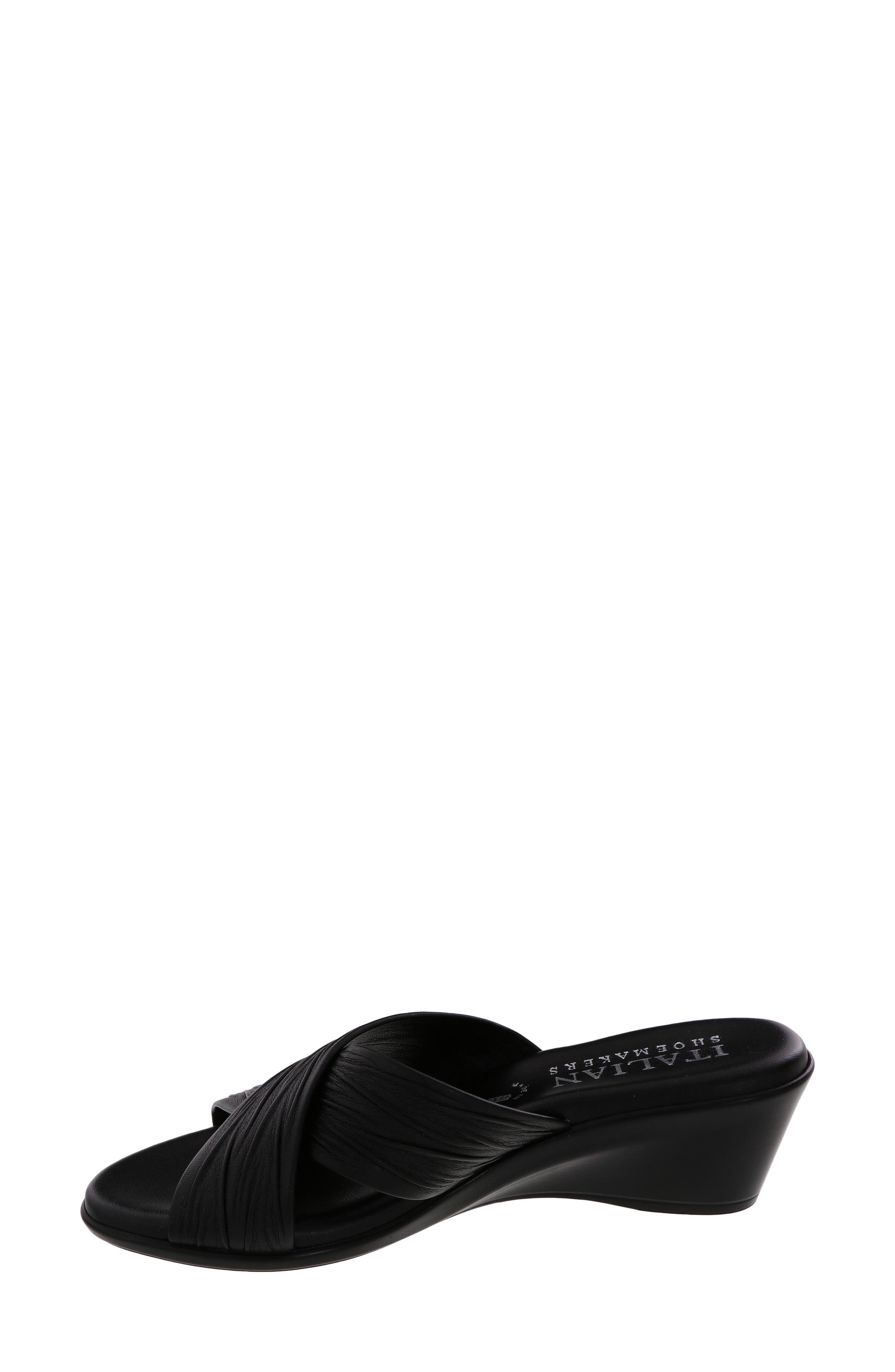 ITALIAN SHOEMAKERS Kenny Wedge Slide Sandal, Alternate, color, Black