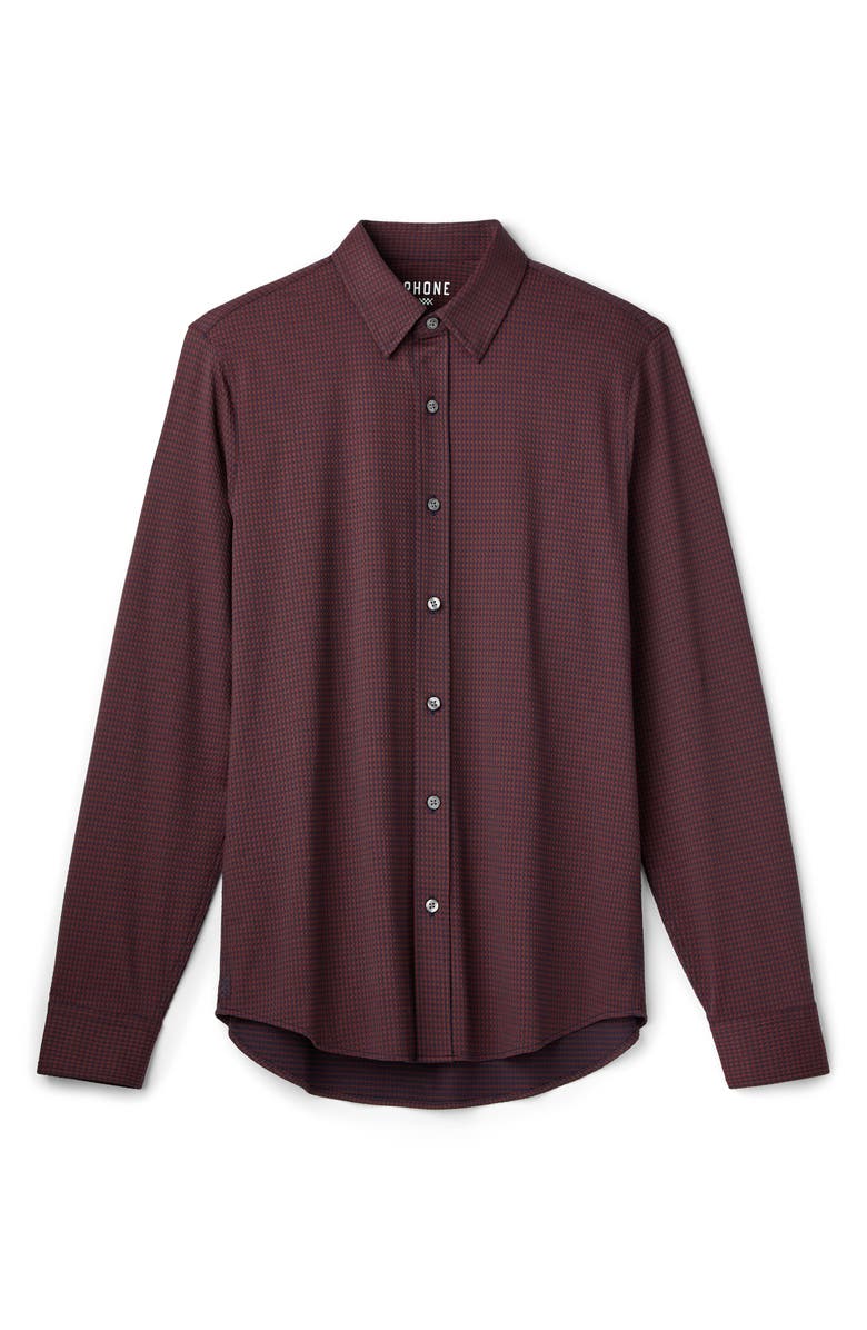 Rhone Commuter Slim Fit Performance Button-Up Shirt, Alternate, color, Cinnamon Red Gingham