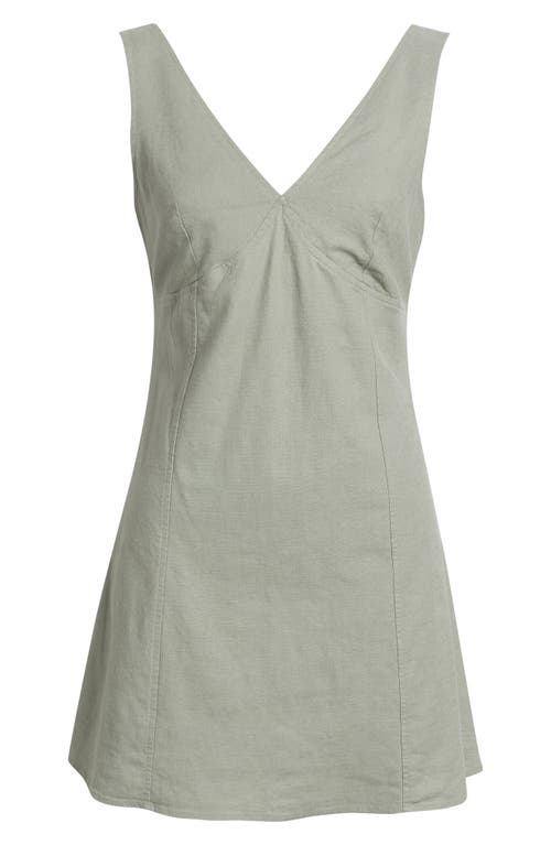 Open Edit Sleeveless Linen Blend Minidress