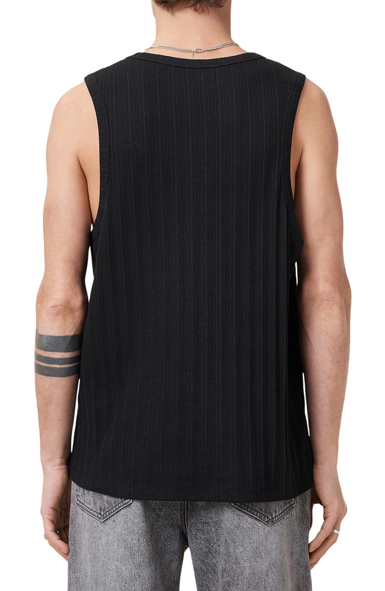 AllSaints Denver Rib Tank, Alternate, color, Jet Black