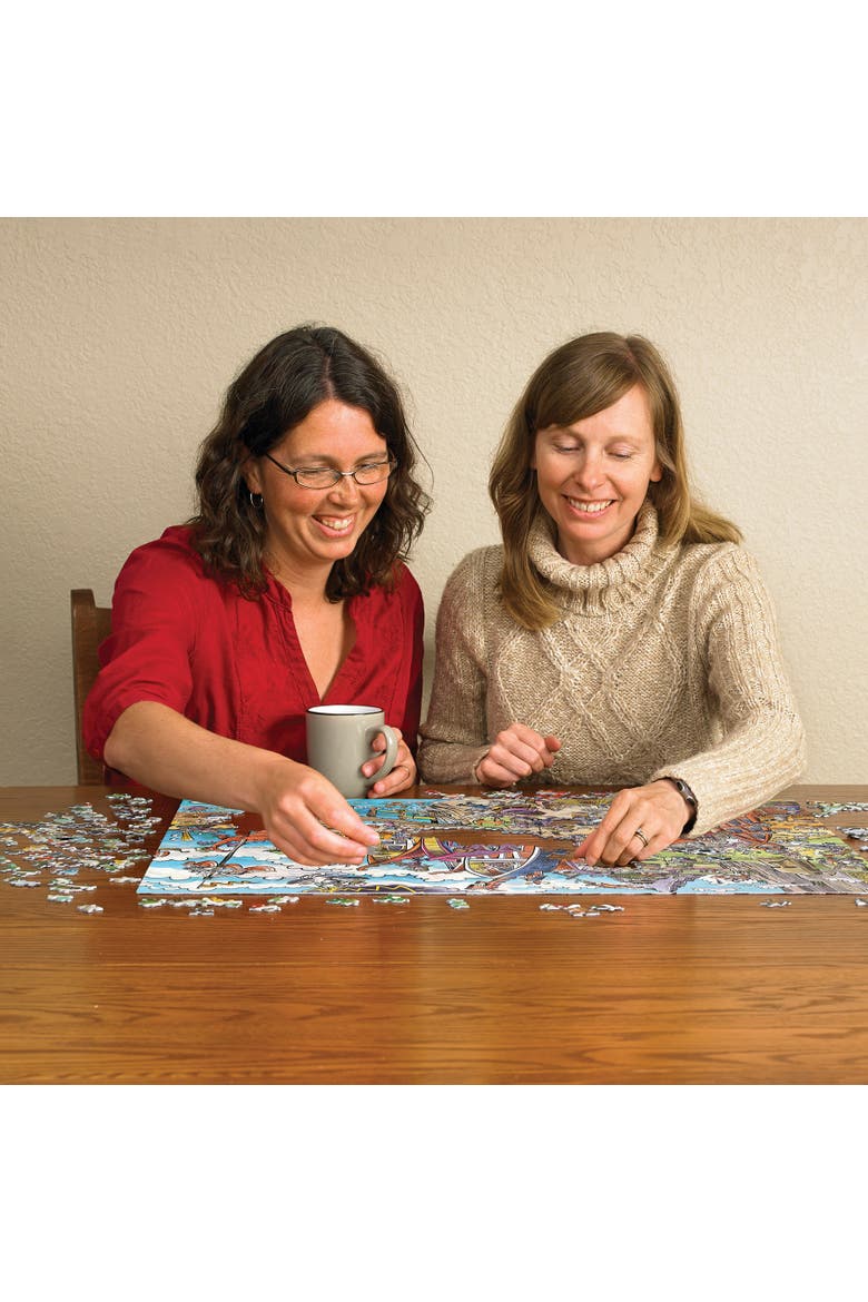 Viking Village 1000 Piece Puzzle Reference Poster Included, Alternate, color, Multicolored