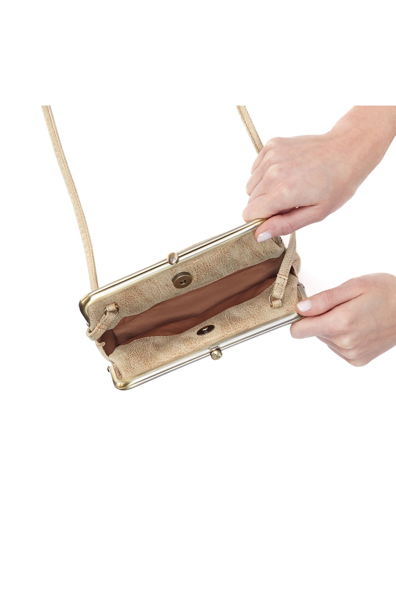 HOBO Lauren Leather Frame Crossbody Bag, Alternate, color, 