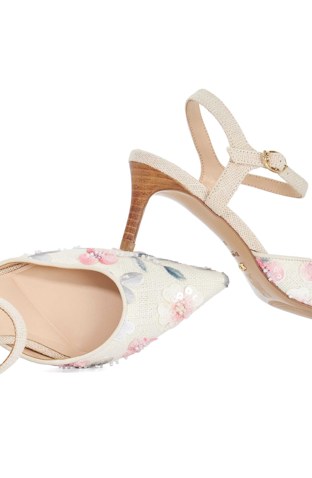 Dune London Cultivated Ankle Strap Pointed Toe Pump, Alternate, color, 