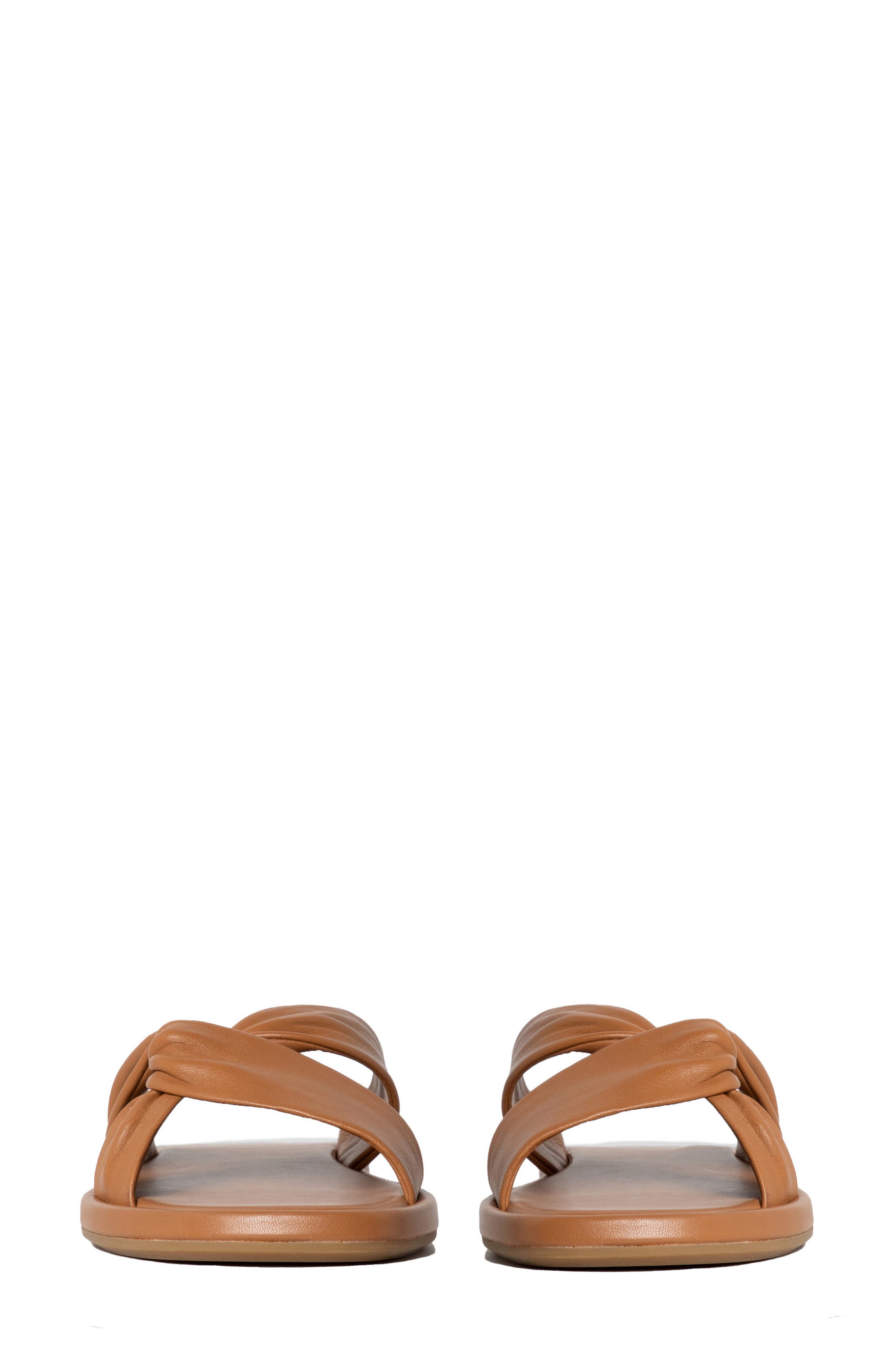 PAIGE Dana Twist Slide Sandal, Alternate, color, Toffee