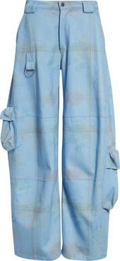 Collina Strada Lawn Floral Plaid Cargo Jeans