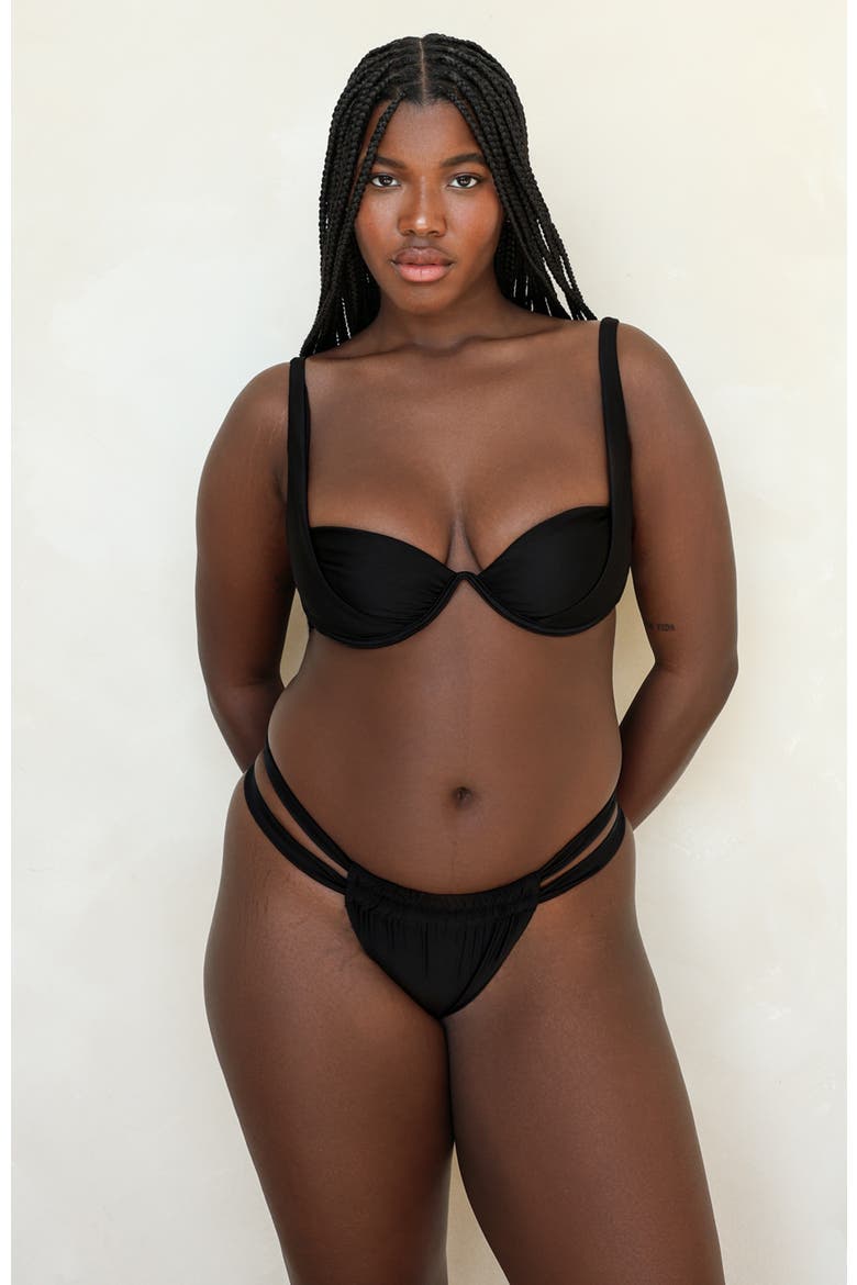 Serenade Cheeky Bikini Bottom, Alternate, color, Black