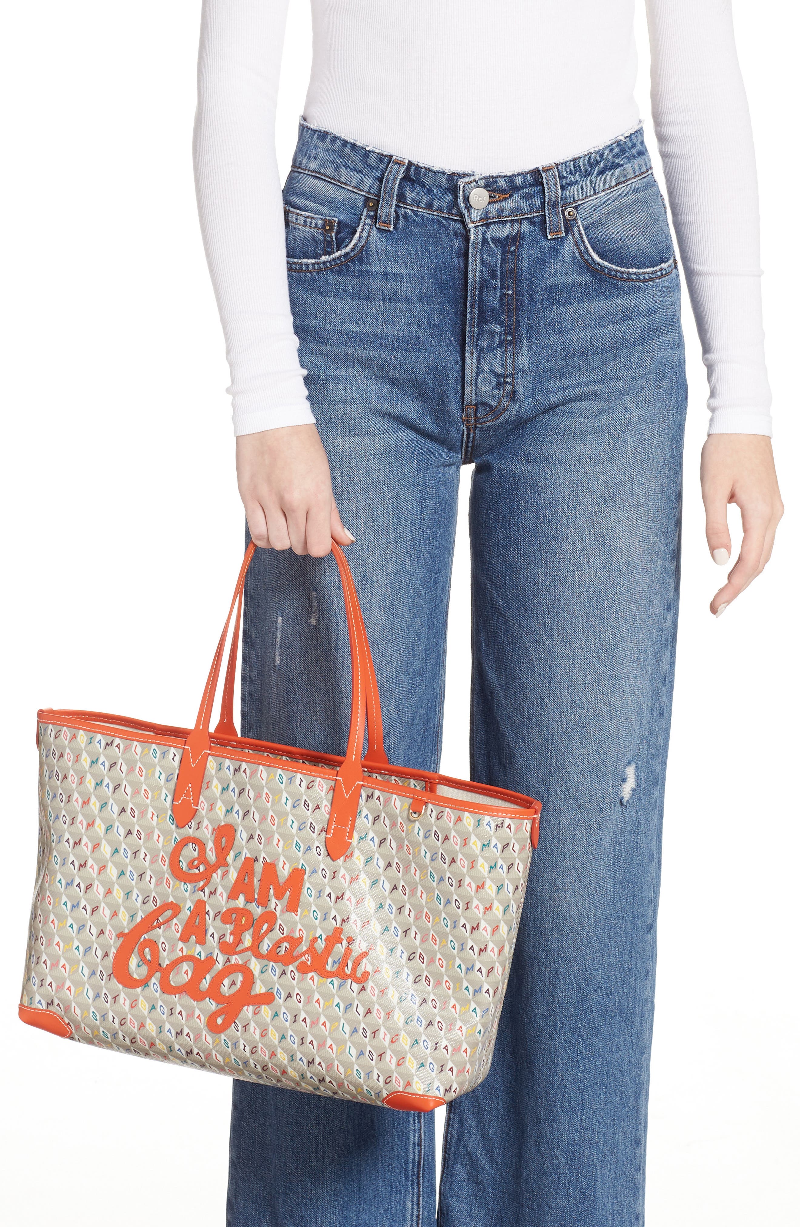Anya Hindmarch I Am a Plastic Bag Extra Small Tote, Alternate, color, 