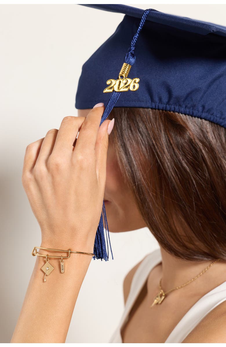 Alex and Ani Graduation 2026 Multi-Charm Bangle, Alternate, color, Gold