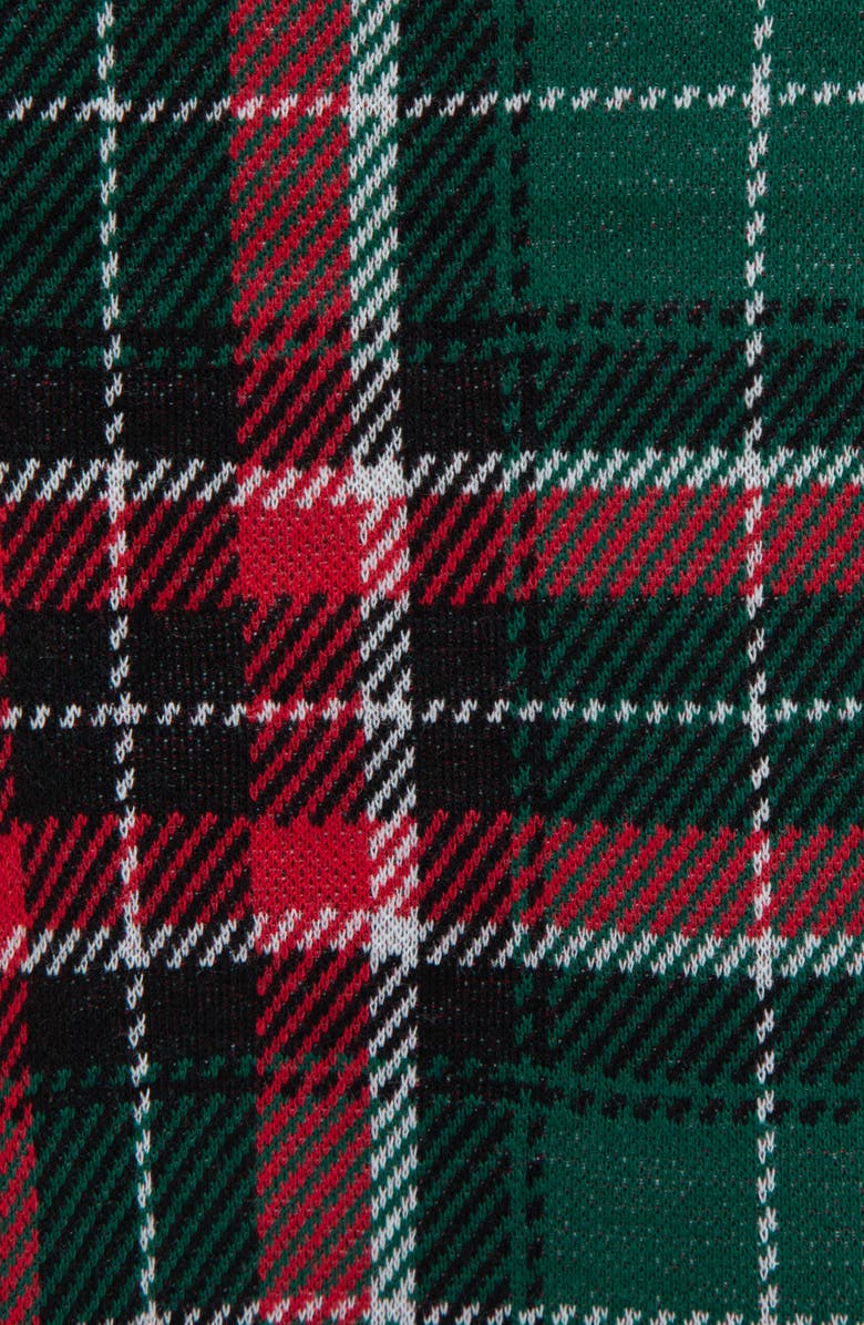 Little Me Plaid Puppy Velour Top & Pants Set, Alternate, color, Red Plaid