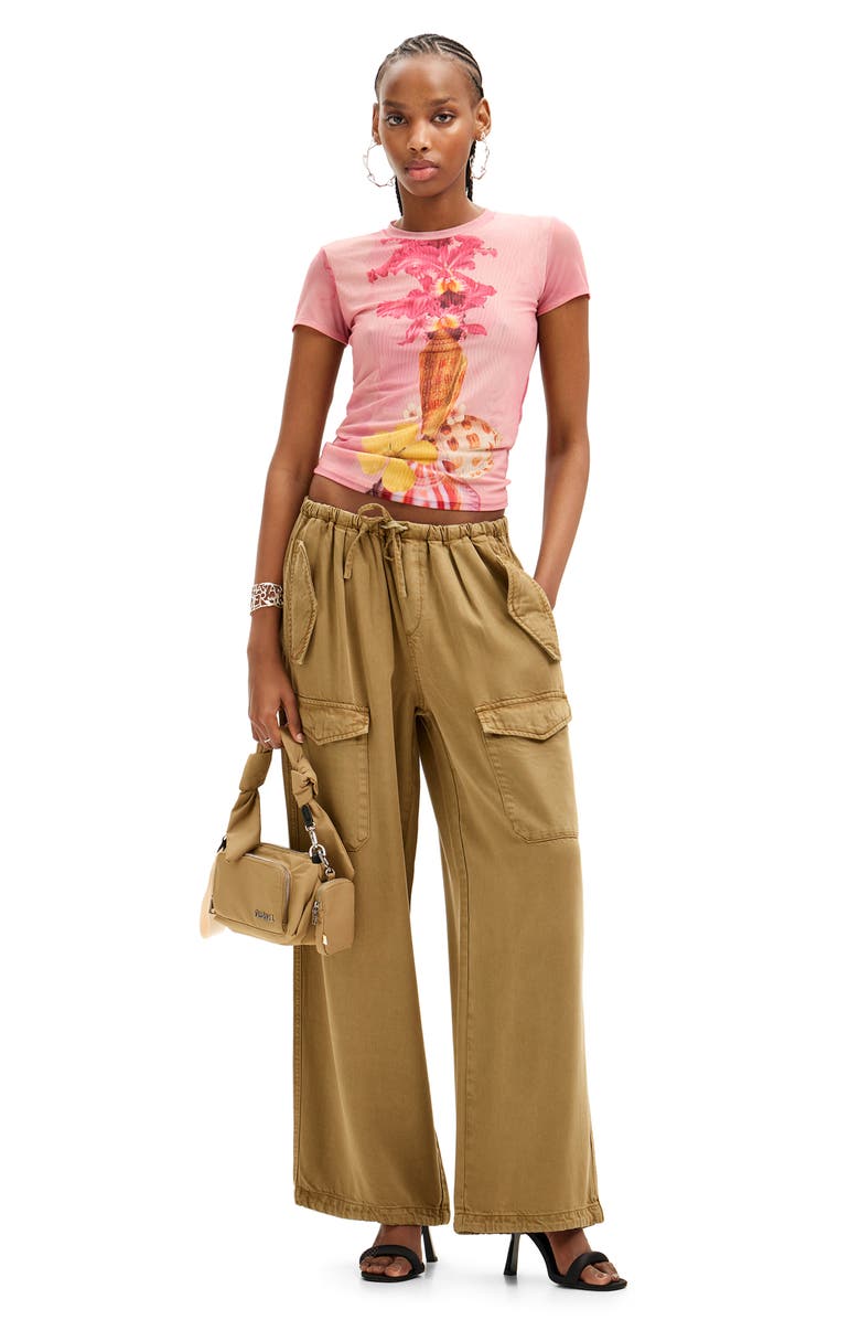 Desigual Orchid & Shell Graphic T-Shirt, Alternate, color,