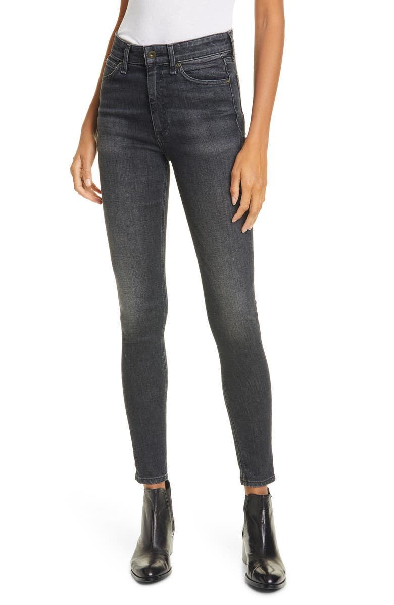 rag & bone Nina High Rise Ankle Skinny Jeans, Main, color,