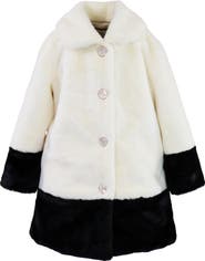Widgeon Faux Fur Contrast Snap Front Coat