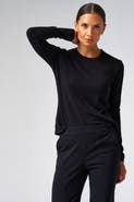 Franne Golde Structured Knit Long Sleeve Tee
