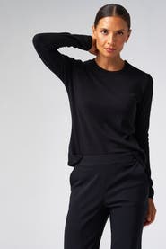 Franne Golde Structured Knit Long Sleeve Tee